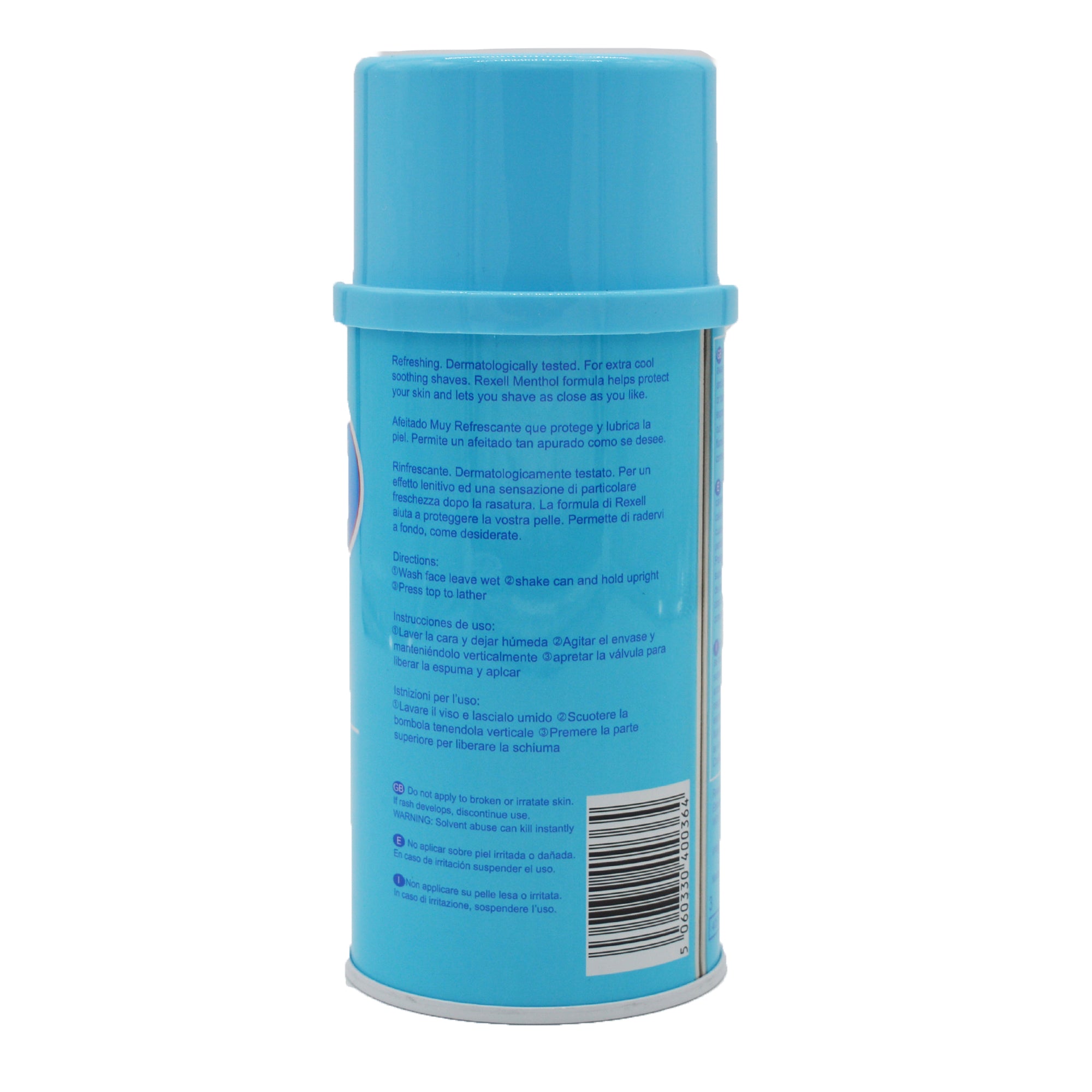 Rexell schiuma da barba mentolo 300ml rinfrescante